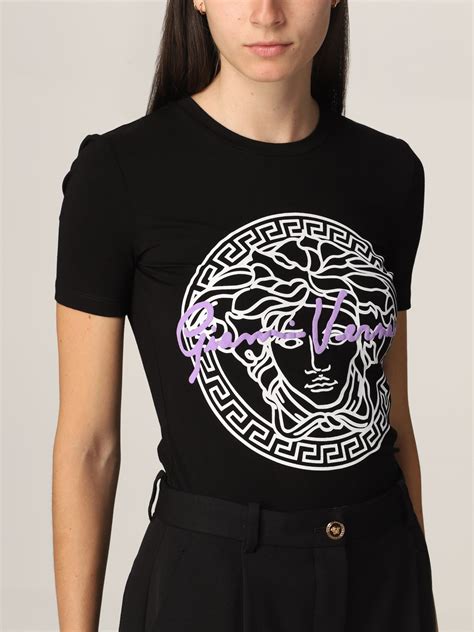 t shirt versace woman|Versace t shirt women's sale.